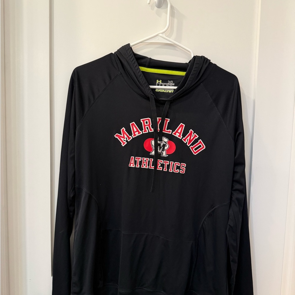 Under Armour Black and Neon Green Hoodie